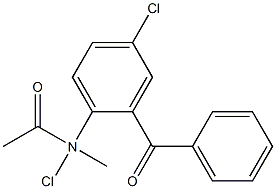 2-(N-METHYLCHLOROACETYLAMINO) -5-CHLOROBENZOPHENONE Struktur