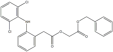 BENZYL 2-[(2,6-DICHLOROPHENYL)AMINO]PHENYLACETOXYACETATE Struktur