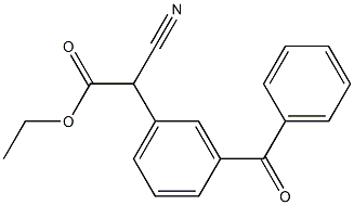 ETHYL (3-BENZOYLPHENYL)CYANOACETATE Struktur