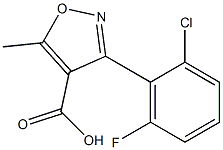 3-(2-CHLORO-6-FLUORPHENYL)-5-METHYLISOXA-ZOLE-4-CARBOXYLIC ACID Struktur