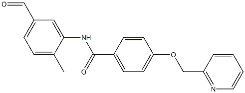 N-(5-formyl-2-methylphenyl)-4-(pyridin-2-ylmethoxy)benzamide Struktur