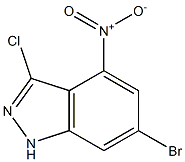 6-BROMO-3-CHLORO-4-NITROINDAZOLE Struktur