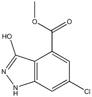 6-CHLORO-3-HYDROXY-4-METHOXYCARBONYLINDAZOLE Struktur