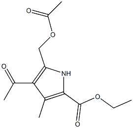 ETHYL 5-ACETOXYMETHYL-4-ACETYL-3-METHYPYRROLE-2-CARBOXYLATE Struktur