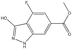 4-FLUORO-3-HYDROXY-6-METHOXYCARBONYLINDAZOLE Struktur