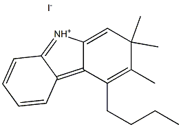 2,3,3-TRIMETHYL-1-N-BUTYLBENZOINDOLIUM IODIDE Struktur