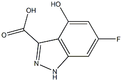 6-FLUORO-4-HYDROXYINDAZOLE-3-CARBOXYLIC ACID Struktur