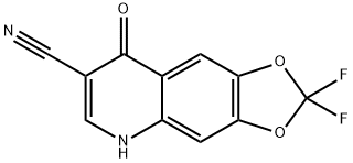 2,2-Difluoro-8-oxo-5,8-dihydro-[1,3]dioxolo[4,5-g]quinoline-7-carbonitrile
 Struktur