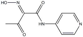 2-HYDROXYIMINO-3-OXO-N-PYRIDIN-4-YL-BUTYRAMIDE Struktur