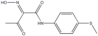 2-HYDROXYIMINO-N-(4-METHYLSULFANYL-PHENYL)-3-OXO-BUTYRAMIDE Struktur