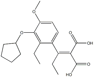 Diethyl[3-(Cyclopentyloxy)-4-Methoxybenzylidene]Malonate Struktur