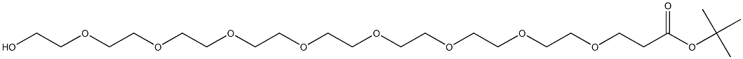 t-Butyl 1-hydroxy-3,6,9,12,15,18,21,24-octaoxaheptacosan-27-oate Struktur