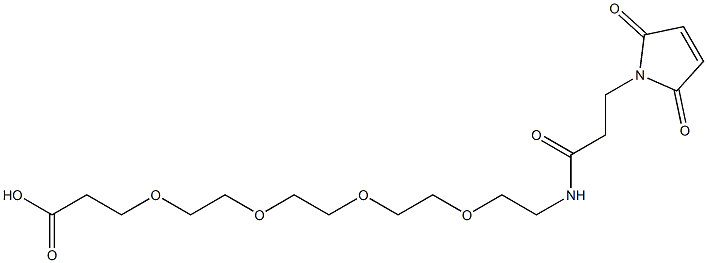 1-Maleinimido-3-oxo-7,10,13,16-tetraoxa-4-azanonadecan-19-oic acid Struktur