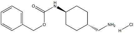 trans-1-(Benzyloxycarbonyl)amino-4-aminomethylcyclohexane hydrochloride Struktur