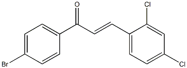 (E)-1-(4-bromophenyl)-3-(2,4-dichlorophenyl)prop-2-en-1-one Struktur