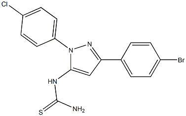 1-(3-(4-bromophenyl)-1-(4-chlorophenyl)-1H-pyrazol-5-yl)thiourea Struktur