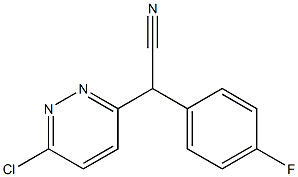 2-(6-chloropyridazin-3-yl)-2-(4-fluorophenyl)acetonitrile Struktur