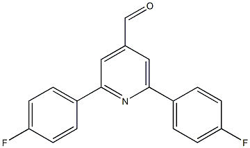 2,6-bis(4-fluorophenyl)pyridine-4-carbaldehyde Struktur