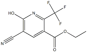 ethyl 5-cyano-2-(trifluoromethyl)-6-hydroxypyridine-3-carboxylate Struktur