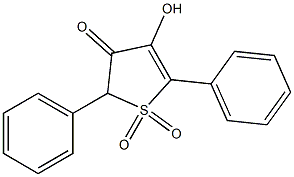 4-HYDROXY-1,1-DIOXO-2,5-DIPHENYL-1,2-DIHYDRO-1-LAMBDA6-THIOPHENE-3-ONE Struktur