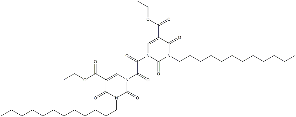 N,N''-OXALYLBIS(3-N-DODECYL-5-CARBETHOXYURACIL) Struktur