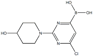 2-(4-HYDROXYPIPERIDIN-1-YL)-6-CHLOROPYRIMIDINE-4-BORONIC ACID Struktur