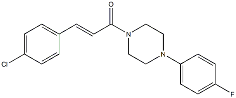 1-[(2E)-3-(4-CHLOROPHENYL)PROP-2-ENOYL]-4-(4-FLUOROPHENYL)PIPERAZINE Struktur