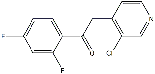 2-(3-CHLORO-PYRIDIN-4-YL)-1-(2,4-DIFLUORO-PHENYL)-ETHANONE Struktur