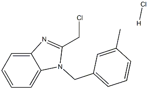 2-(CHLOROMETHYL)-1-(3-METHYLBENZYL)-1H-BENZIMIDAZOLE HYDROCHLORIDE Struktur