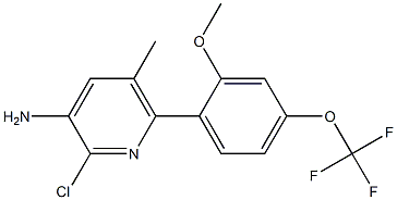 2-CHLORO-6-[2-METHOXY-4-(TRIFLUOROMETHOXY)PHENYL]-5-METHYLPYRIDIN-3-AMINE Struktur