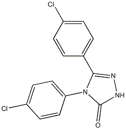 4,5-BIS(4-CHLOROPHENYL)-2,4-DIHYDRO-3H-1,2,4-TRIAZOL-3-ONE Struktur