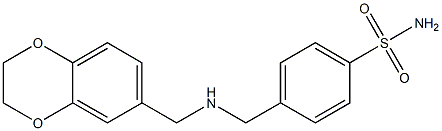 4-{[(2,3-DIHYDRO-BENZO[1,4]DIOXIN-6-YLMETHYL)AMINO]-METHYL}BENZENESULFONAMIDE Struktur