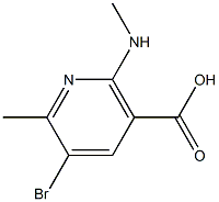 5-BROMO-6-METHYL-2-METHYLAMINO-NICOTINIC ACID Struktur