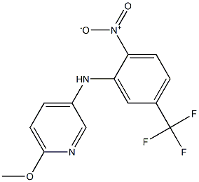 6-METHOXY-N-[2-NITRO-5-(TRIFLUOROMETHYL)PHENYL]PYRIDIN-3-AMINE Struktur