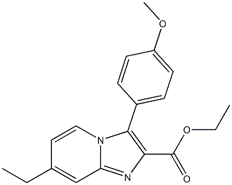 ETHYL 7-ETHYL-3-(4-METHOXYPHENYL)IMIDAZO[1,2-A]PYRIDINE-2-CARBOXYLATE Struktur