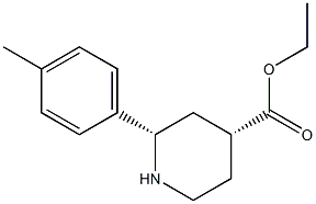 ETHYL CIS-2-(4-METHYLPHENYL)PIPERIDINE-4-CARBOXYLATE Struktur