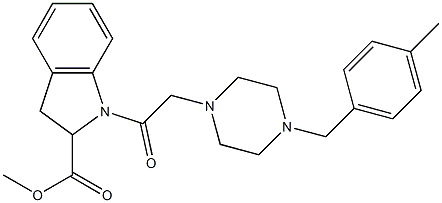 METHYL 1-{[4-(4-METHYLBENZYL)PIPERAZIN-1-YL]ACETYL}INDOLINE-2-CARBOXYLATE Structure