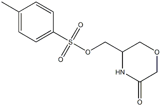 TOLUENE-4-SULFONIC ACID 5-OXO-MORPHOLIN-3-YLMETHYL ESTER Struktur