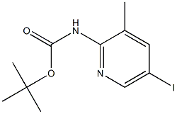 2-(tert-Butoxycarbonylamino)-5-iodo-3-methylpyridine Struktur