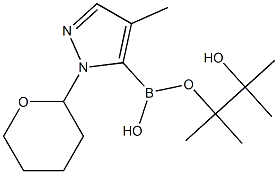 4-Methyl-1-(tetrahydropyran-2-yl)-1H-pyrazole-5-boronic acid pinacol ester Struktur