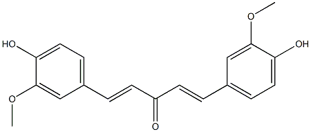 (1E,4E)-1,5-bis(4-hydroxy-3-methoxy-phenyl)penta-1,4-dien-3-one Struktur