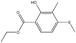 ethyl 2-hydroxy-3-methyl-4-(methylsulfanyl)benzenecarboxylate Struktur