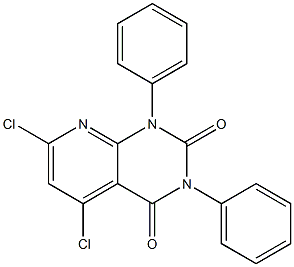 5,7-dichloro-1,3-diphenyl-1,2,3,4-tetrahydropyrido[2,3-d]pyrimidine-2,4-dione Struktur