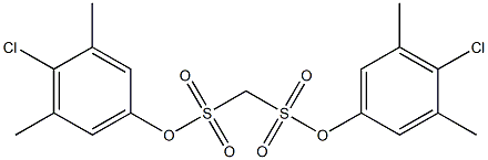 di(4-chloro-3,5-dimethylphenyl) methanedisulfonate Struktur