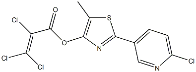 2-(6-chloro-3-pyridinyl)-5-methyl-1,3-thiazol-4-yl 2,3,3-trichloroacrylate Struktur