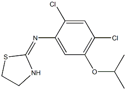 2,4-dichloro-5-isopropoxy-N-(1,3-thiazolan-2-yliden)aniline Struktur