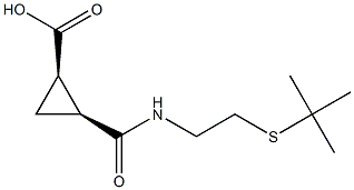 (1R,2S)-2-({[2-(tert-butylsulfanyl)ethyl]amino}carbonyl)cyclopropanecarboxylic acid Struktur