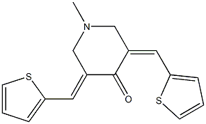 1-methyl-3,5-di(2-thienylmethylidene)piperidin-4-one Struktur