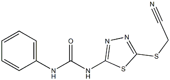 N-{5-[(cyanomethyl)thio]-1,3,4-thiadiazol-2-yl}-N'-phenylurea Struktur