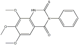 6,7,8-trimethoxy-3-phenyl-2-thioxo-1,2,3,4-tetrahydroquinazolin-4-one Struktur